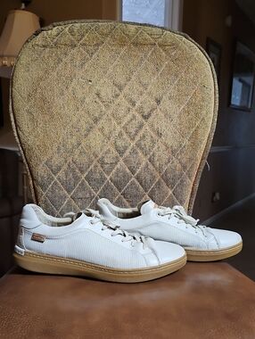 Pikolinos Begur M7P-6311 Cream Brown Leather Lace Up Sneakers Shoes